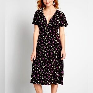 ModCloth Floral Midi Dress